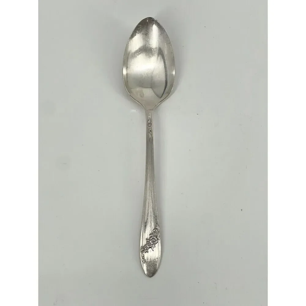 Oneida Tudor Plate Community Queen Bess Table Serving Spoon Silver Plate